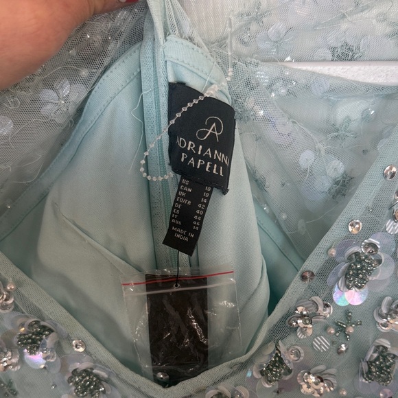 Adrianna Papell Light Blue Embellished Dress - Picture 6 of 7